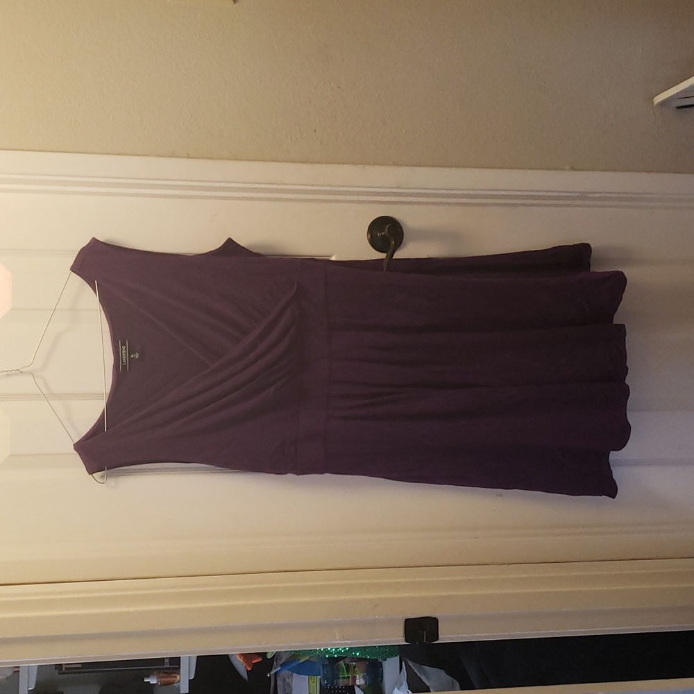Purple Lands End Faux wrap dress size XL